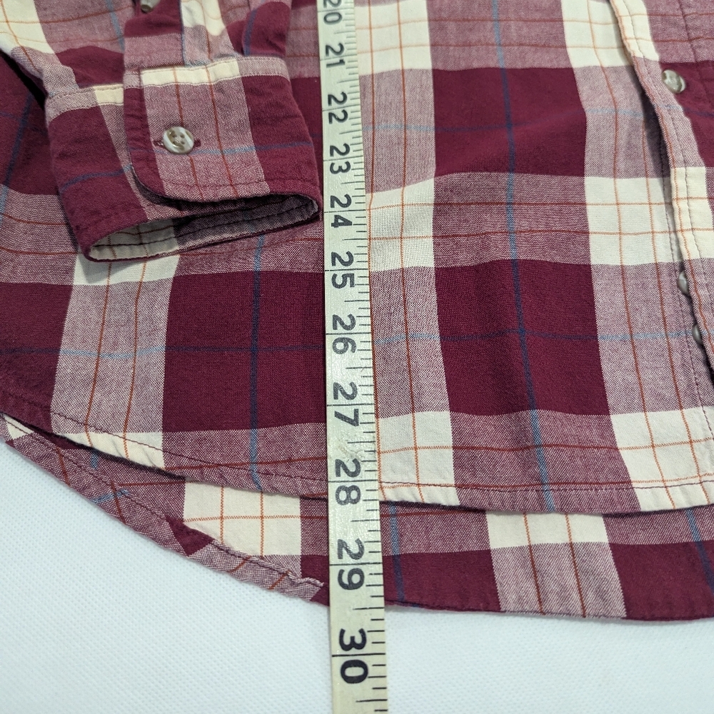 Vintage Wrangler Plaid Cotton Western Shirt - Picture 7 of 8